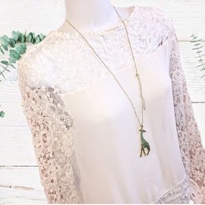 Beautiful white boho sheer crochet blouse